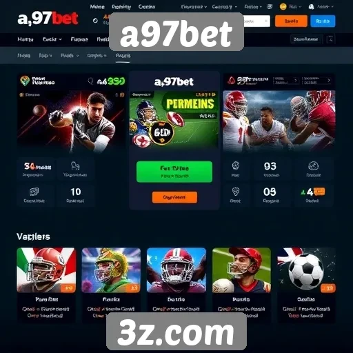 Visão geral das funcionalidades do site a97bet